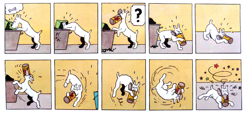 Hergé, Le Crabe aux pinces d’or, 1941, page 1 [extrait]. Copyright © Hergé / Moulinsart